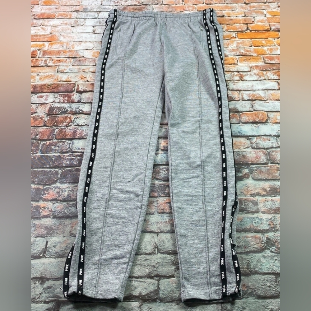 Victoria Secret Pink Ladies Joggers L Gray Performance Active Athletic Womens